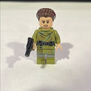 Lego Princess Leia 75366 Olive Green Endor Outfit Hair Star Wars Minifigure